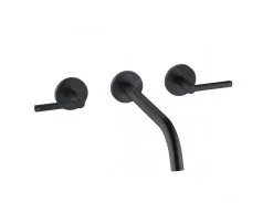 Kludi Nova Fonte - Grifo De Lavabo Empotrado, 3 Orificios, Negro Mate 201463915