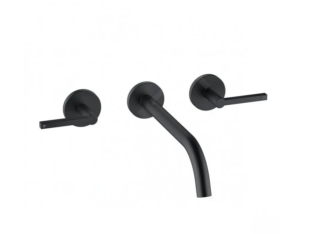 Kludi Nova Fonte - Grifo De Lavabo Empotrado, 3 Orificios, Negro Mate 201463915