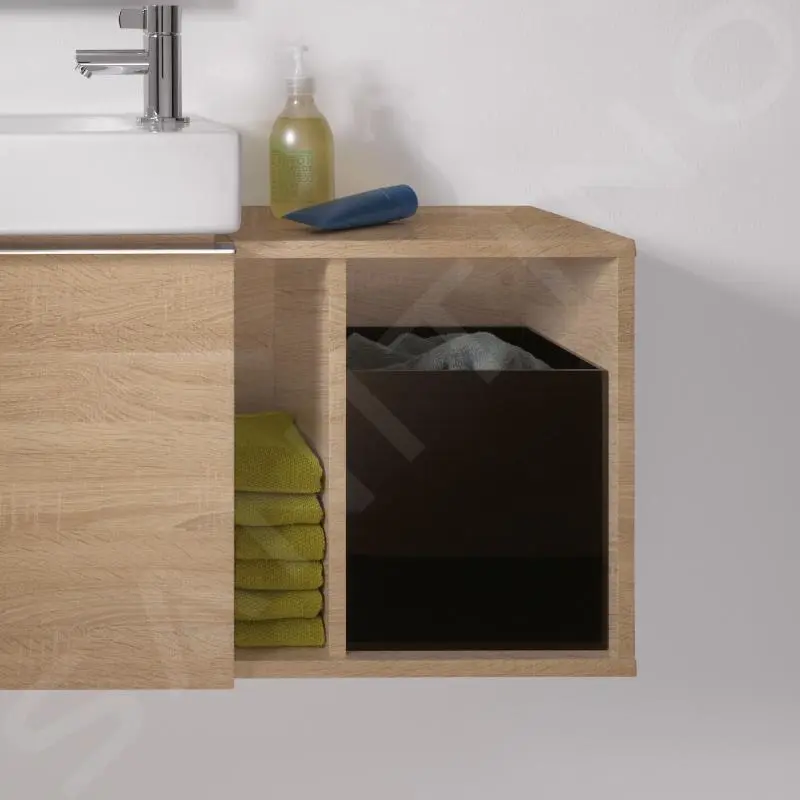 Geberit ICon - Estante Lateral 370x400x273 Mm Con Compartimento, Roble Natural 841239000 - Imagen 3