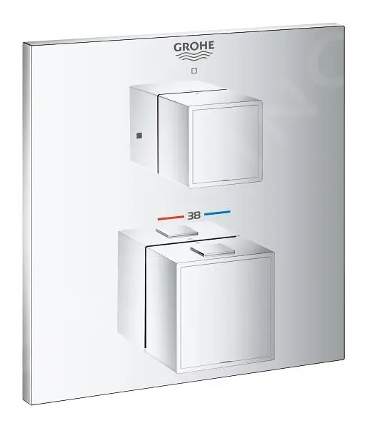 Grohe Grohtherm Cube - Grifo Empotrado Termostático De Ducha, Cromo 24153000