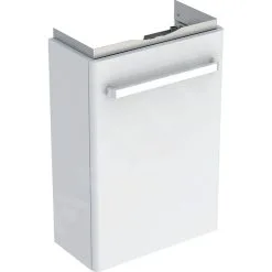 Geberit Selnova Compact - Mueble De Lavabo, 408x231x605 Mm, 1 Puerta, Blanco Brillante/blanco Mate 501.925.01.1