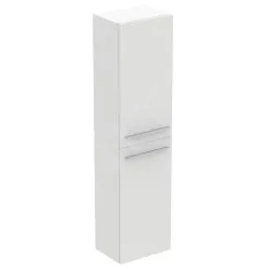 Ideal Standard I.Life A - Armario Alto Para Baño 400x300x1600 Mm, 2 Puertas Izquierda/derecha, Blanco Matee T5260DU
