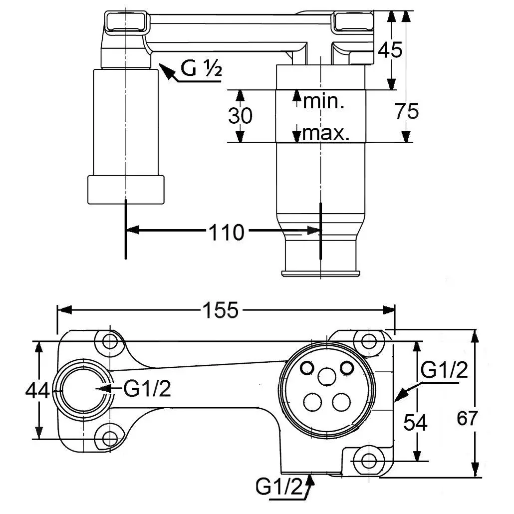 Kludi Cuerpos De Montaje - Cuerpo De Montaje Empotrado DN15 38243 - Imagen 2