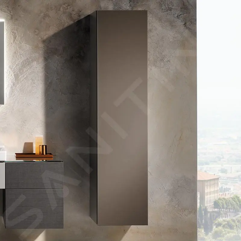 Geberit Xeno 2 - Armario Alto 1700x400 Mm, Espejo Dentro, Gris/beige 500.503.00.1 - Imagen 3
