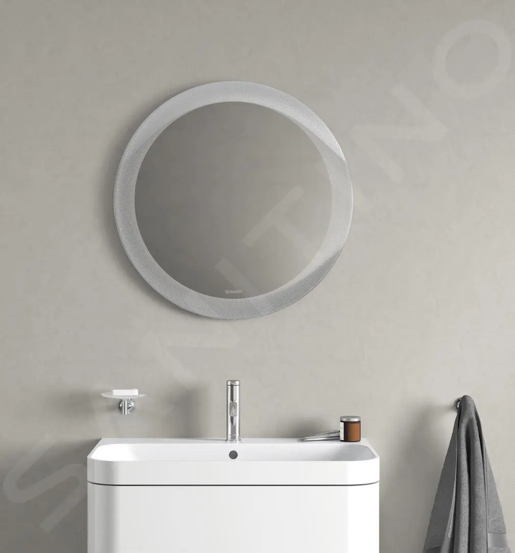 Duravit Happy D.2 Plus - Espejo, Diámetro 700 Mm, Con Iluminación LED HP7480S00000000 - Imagen 8