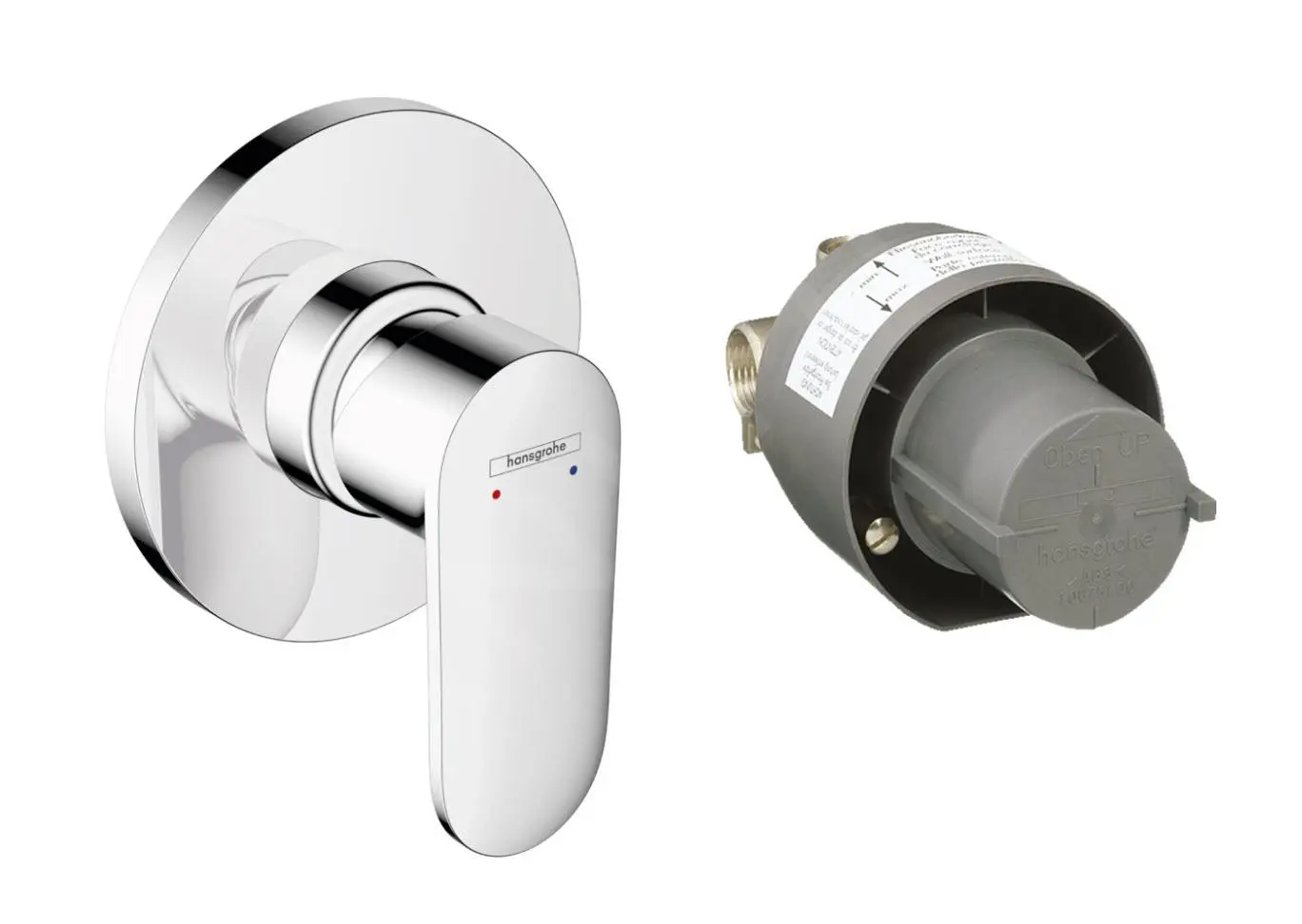 Hansgrohe Vernis Blend - Grifo Empotrado De Ducha, Con Cuerpo De Montaje, Cromo 71663000 - Imagen 3