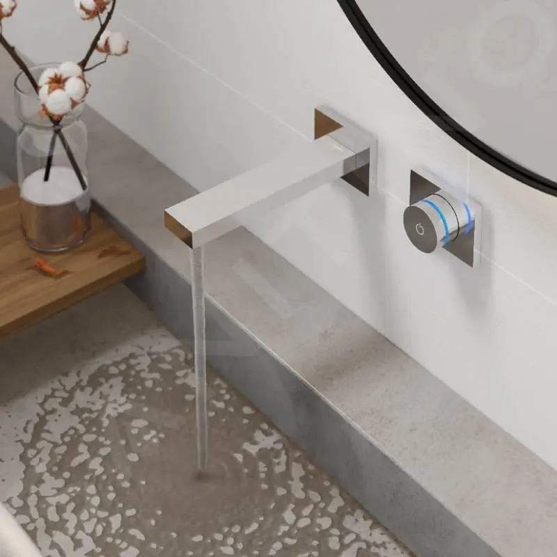 Steinberg IFlow - Grifo Empotrado Automático De Lavabo, Con Termostato, Instalación De 2 Orificios, Cromo 390 1816 - Imagen 3