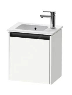 Duravit Ketho.2 - Mueble De Lavabo 440x410x292 Mm, 1 Puerta, Bisagras A La Derecha, Blanco Brillante K25060R22220000