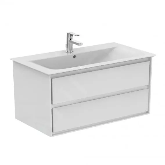 Ideal Standard Connect Air - Mueble Bajo Lavabo, 1000x440x517 Mm, Blanco Brillante/blanco Mate E0821B2
