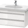 Duravit Ketho - Mueble De Lavabo 480x800x455 Mm, 2 Cajones, Blanco Brillante KT664702222
