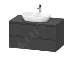 Duravit Ketho.2 - Mueble De Lavabo Con Recorte 568x1000x550 Mm, 2 Cajones, Grafito Mate K24896049490000