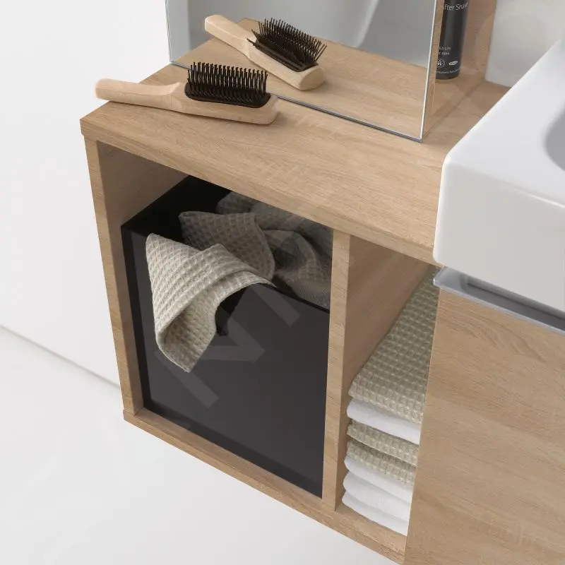 Geberit ICon - Estante Lateral 370x400x273 Mm Con Compartimento, Roble Natural 841239000 - Imagen 4