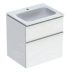 Geberit ICon - Mueble Con Lavabo, 600x630x480 Mm, KeraTect, Blanco Brillante 502.331.01.2