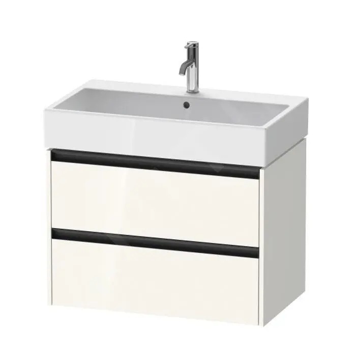 Duravit Ketho.2 - Mueble De Lavabo 549x784x460 Mm, 2 Cajones, Blanco Brillante K25277022220000