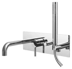 Paffoni Light - Grifo De Bañera Pod Omítku, Con Accesorios Y Cuerpo De Montaje, Cromo LIG001CR