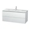 Duravit L-Cube - Mueble De Lavabo 550x1220x481 Mm, 2 Cajones, Blanco Mate LC624301818
