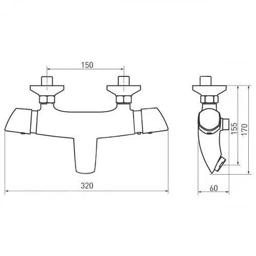 Novaservis Metalia Eco+ - Grifo Termostático De Bañera ECO+ Con Accesorios, Cromo 57921,0E - Imagen 2