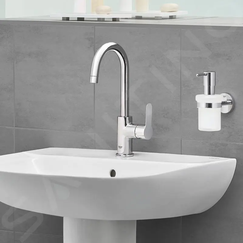 Grohe BauLoop - Grifo Monomando De Lavabo Con Desagüe, Tamaño L, Cromo 23760000 - Imagen 3