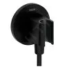 Hansgrohe Fixfit - Codo De Ducha Con Soporte, Negro Mate 26888670