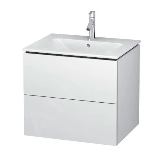 Duravit L-Cube - Mueble De Lavabo 550x620x481 Mm, 2 Cajones, Blanco Mate LC624001818