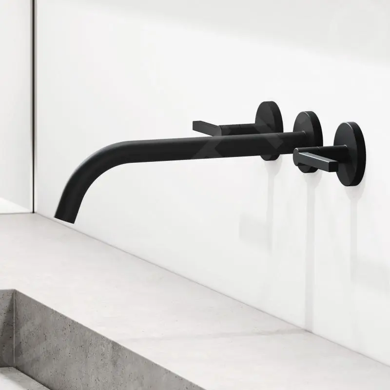 Kludi Nova Fonte - Grifo De Lavabo Empotrado, 3 Orificios, Negro Mate 201463915 - Imagen 3