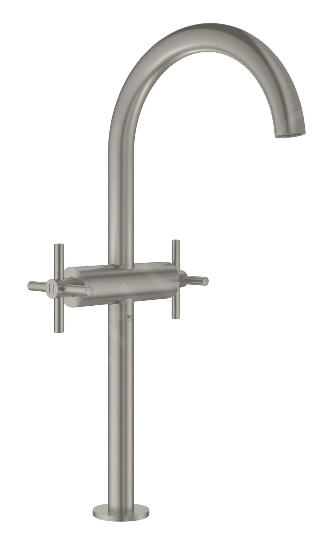 Grohe Atrio - Grifo De Lavabo, Con Desagüe Y Caño Giratorio, Tamaño XL, Supersteel 21044DC3