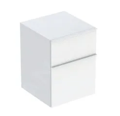 Geberit ICon - Armario Lateral 45x60x48 Cm, 2 Cajones, Blanco Brillante 502.315.01.1