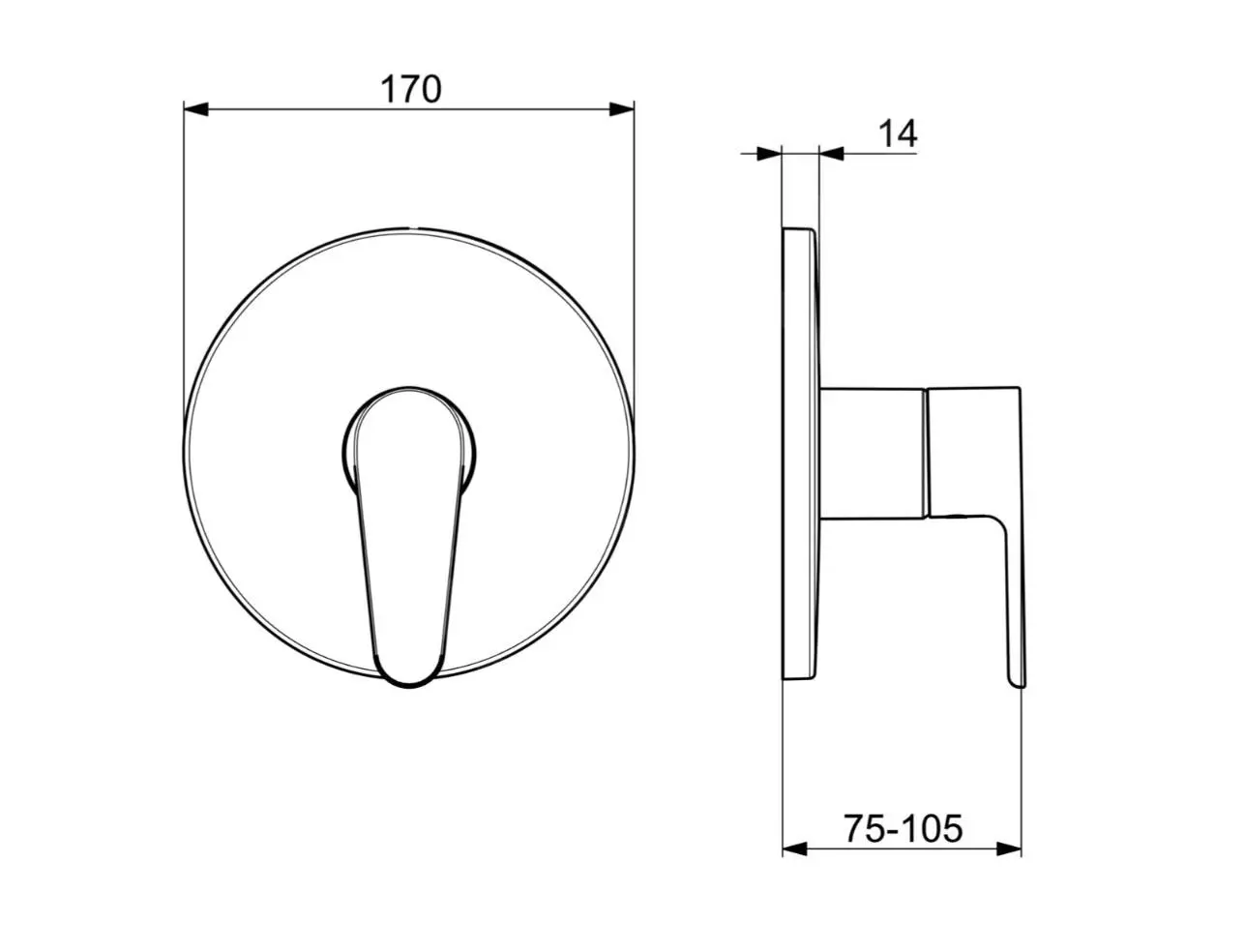 Hansa Vantis - Grifo Empotrado De Ducha, Cromo 82619063 - Imagen 2