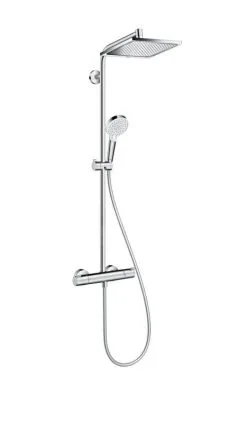 Hansgrohe Crometta - Conjunto De Ducha E 240 Showerpipe Con Termostato, EcoSmart 9 L/min, Cromo 27281000