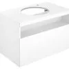 Keuco Stageline - Mueble Para Lavabo, 800x550x490 Mm, Orificio Para Grifo A La Derecha, Con Iluminación A USB, Blanco 32865300100