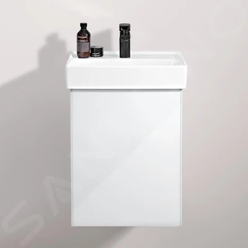 Villeroy & Boch Collaro - Armario Alto Con Espejo, 410x546x344 Mm, 1 Puerta, Bisagras A La Derecha, Glossy White C00501DH - Imagen 6