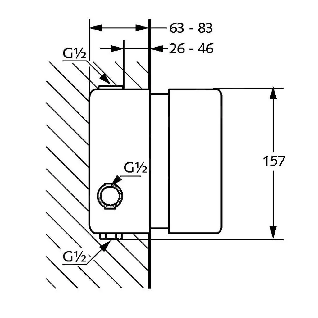 Kludi Cuerpos De Montaje - Cuerpo De Montaje Termostático Empotrado 35156 - Imagen 2