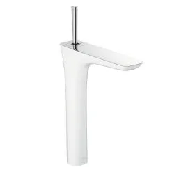 Hansgrohe PuraVida - Grifo Monomando De Lavabo 240 Con Desagüe, Blanco/cromo 15072400