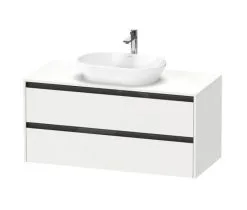 Duravit Ketho.2 - Mueble De Lavabo Con Recorte 568x1200x550 Mm, 2 Cajones, Blanco Mate K24897018180000