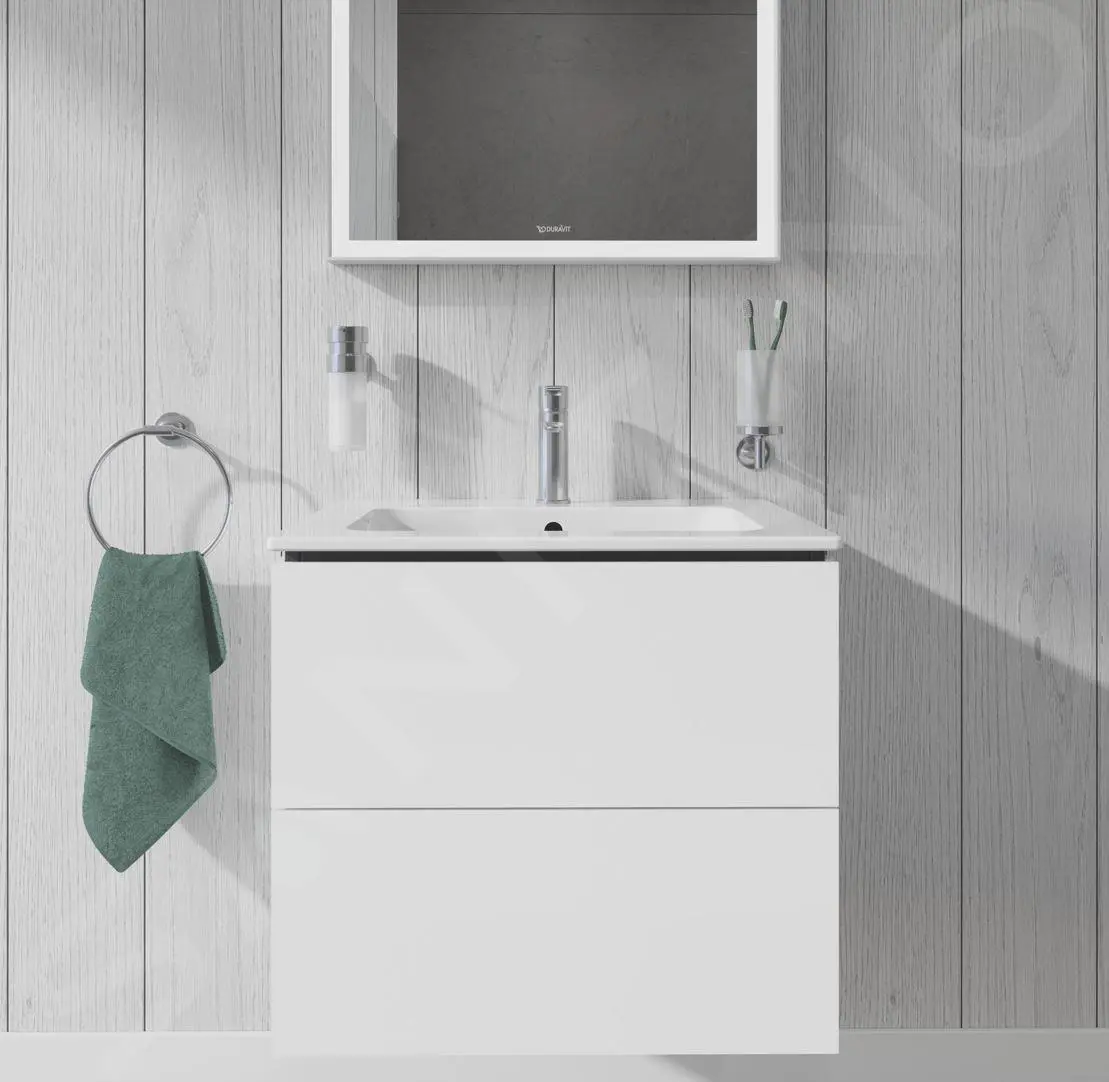 Duravit L-Cube - Armario De Lavabo 550x620x481 Mm, 2 Cajones, Blanco Brillante LC624002222 - Imagen 3