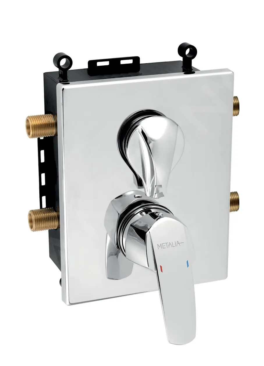 Novaservis Metalia 56 - Grifo Empotrado Para 2 Dispositivos Con Cuerpo, Cromo BOX56052R,0