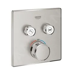 Grohe Grohtherm SmartControl - Grifo Empotrado Termostático, Con 2 Válvulas, Supersteel 29124DC0