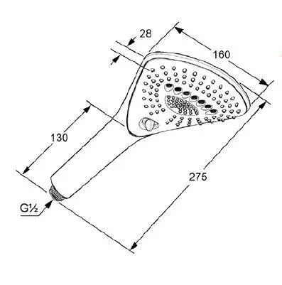 Kludi Fizz - Cabezal De Ducha, 3 Chorros, Negro Mate 6770039-00 - Imagen 2