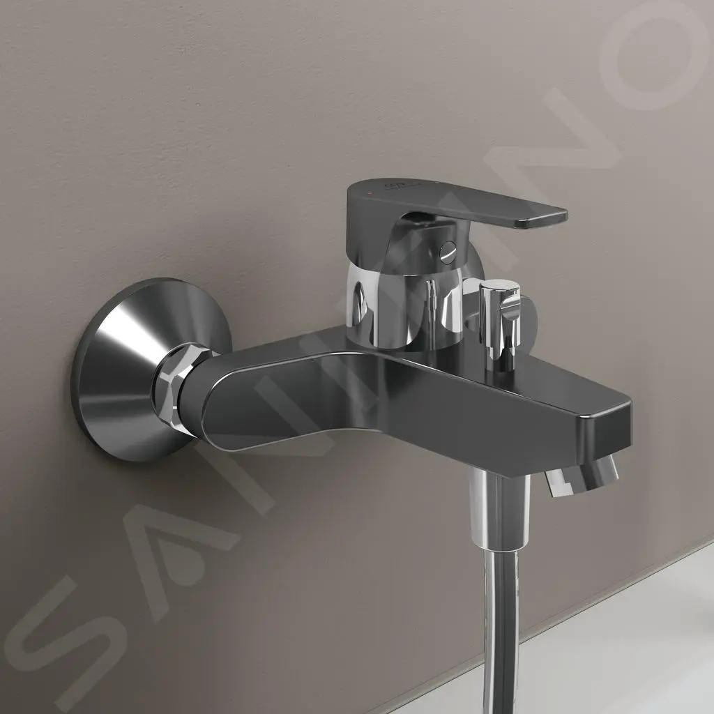 Ideal Standard Cerafine D - Grifo De Bañera, Cromo/gris Perla BC692U8 - Imagen 5