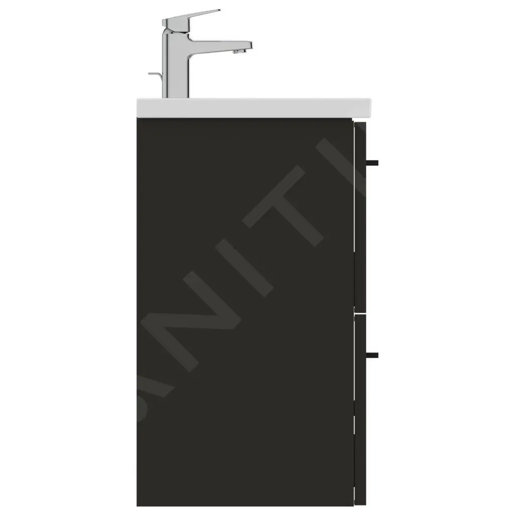 Ideal Standard I.Life S - Mueble Bajo Lavabo, 800x375x630 Mm, 2 Cajones, Gris De Carbon Mate T5295NV - Imagen 5