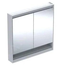 Geberit ONE - Mueble Con Espejo Con Iluminación LED, 900x900x150 Mm, 2 Puertas, Con Nicho, Blanco 505.833.00.2