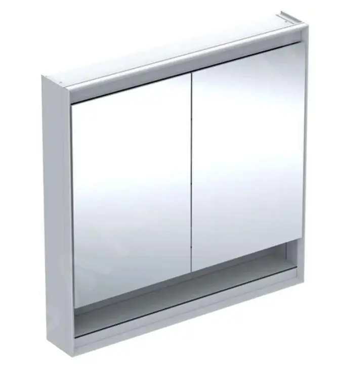 Geberit ONE - Mueble Con Espejo Con Iluminación LED, 900x900x150 Mm, 2 Puertas, Con Nicho, Blanco 505.833.00.2