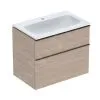 Geberit ICon - Mueble Con Lavabo, 75x48x63 Cm, 2 Cajones, Roble 502.336.JH.1
