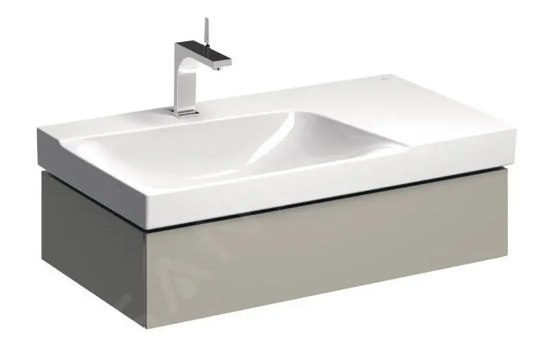 Geberit Xeno 2 - Armario Bajo El Lavabo 900 Mm Con Superficie De Almacenamiento, Cajón Con Iluminación LED, Gris-beige 500.513.00.1