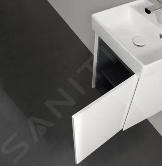 Villeroy & Boch Collaro - Armario Alto Con Espejo, 410x546x344 Mm, 1 Puerta, Bisagras A La Derecha, Glossy White C00501DH - Imagen 4