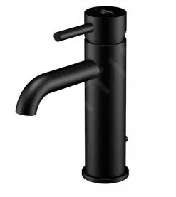 Steinberg 100 - Grifo De Lavabo, Con Desagüe, Negro Mate 100 1755 S