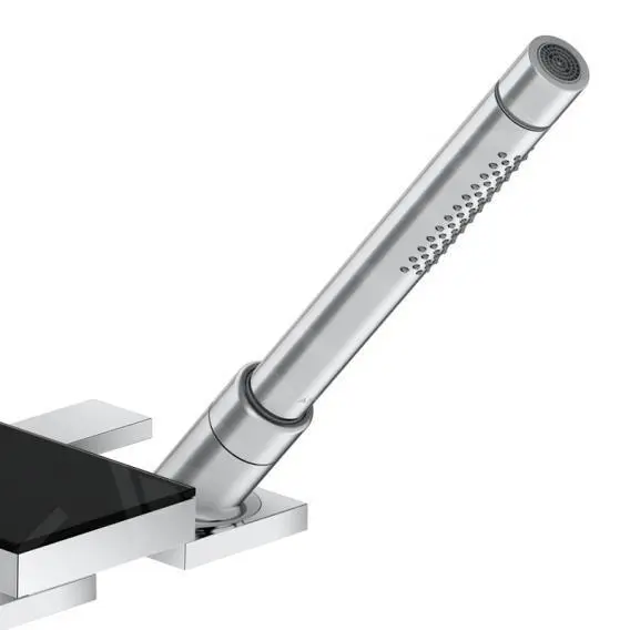 Axor MyEdition - Grifo De Bañera De 4 Orificios, Cromo/vidrio Negro 47430600 - Imagen 3