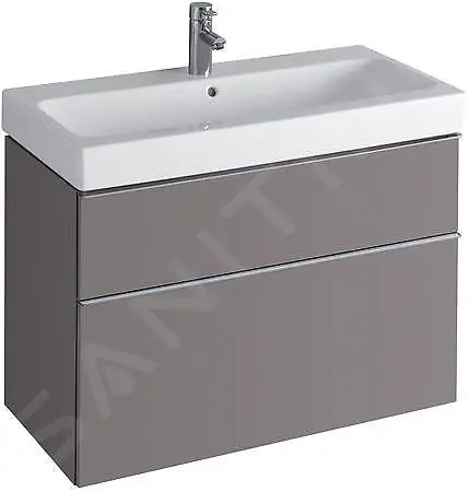 Geberit ICon - Mueble Bajo Lavabo, 890x620x477 Mm, Platino Brillante 840392000 - Imagen 4