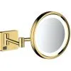 Hansgrohe AddStoris - Espejo Cosmético De Pared Con Iluminación LED, Aspecto De Oro Pulido 41790990