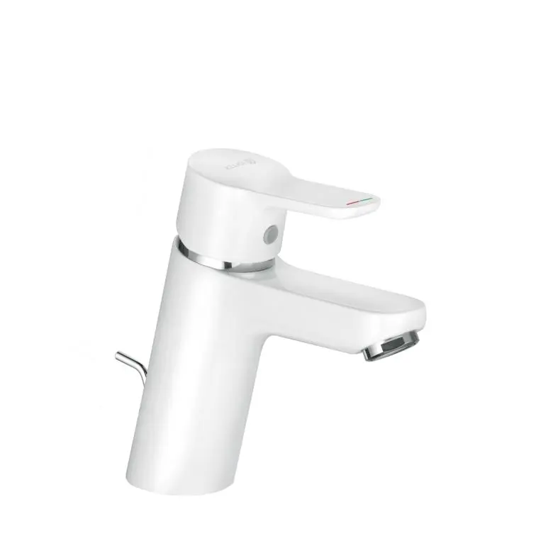 Kludi Pure&Easy - Grifo De Lavabo Con Desagüe, Cromo/blanco 373829165